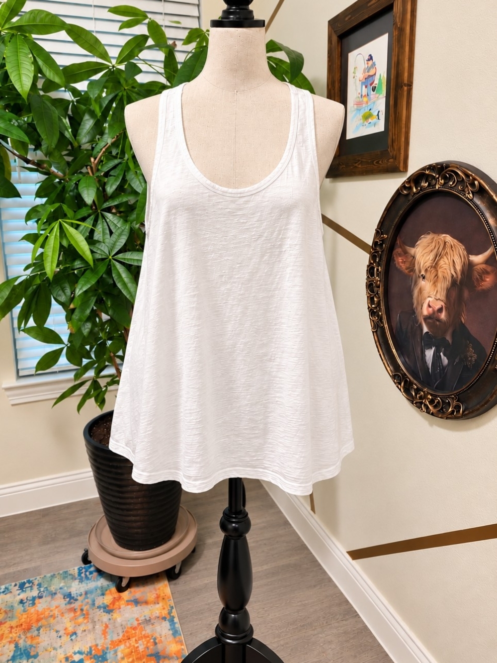 White Women's Racerback Tank Top - Classic Casual